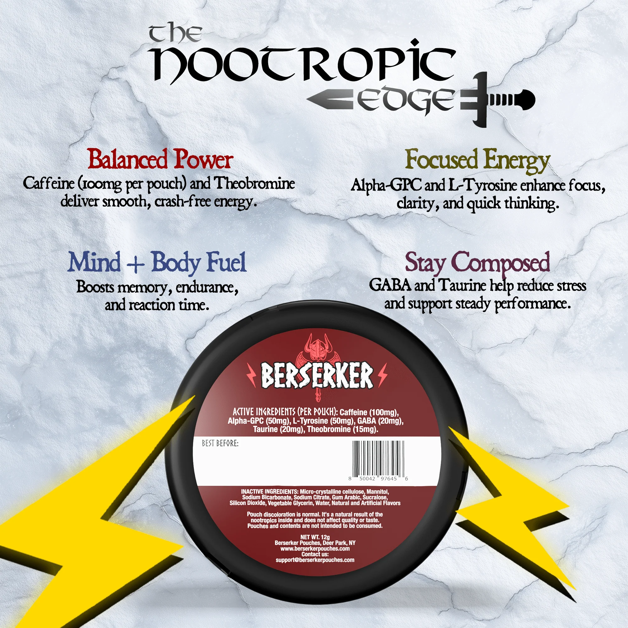 Berserker Caffeine Pouches - Apple Danish - Image 5