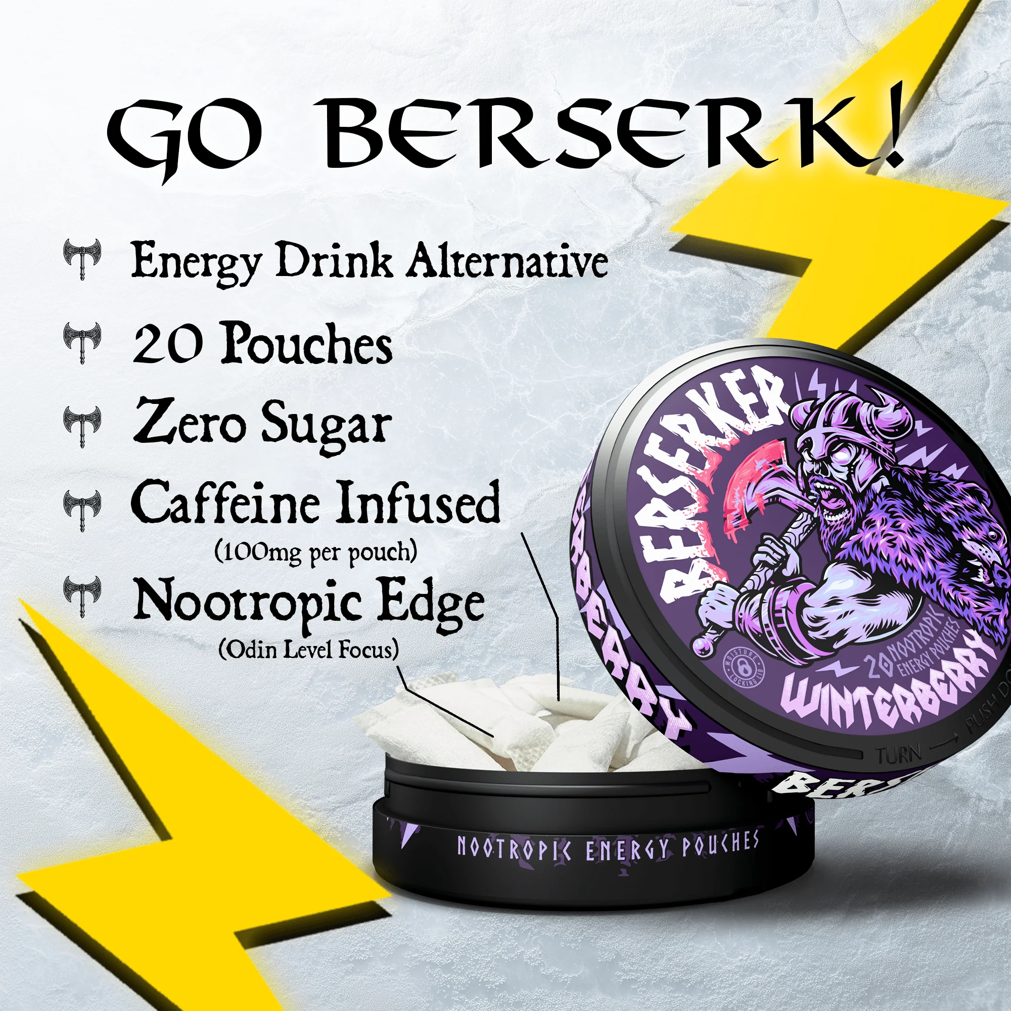 Berserker Caffeine Pouches - Sampler 12 Pack - Image 4