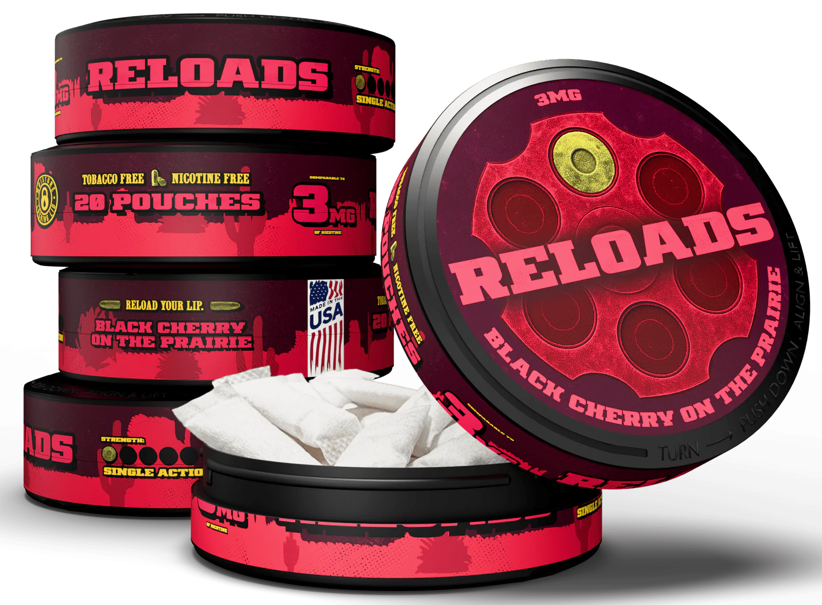 Reloads Black Cherry on the Prairie Pouches - Image 8