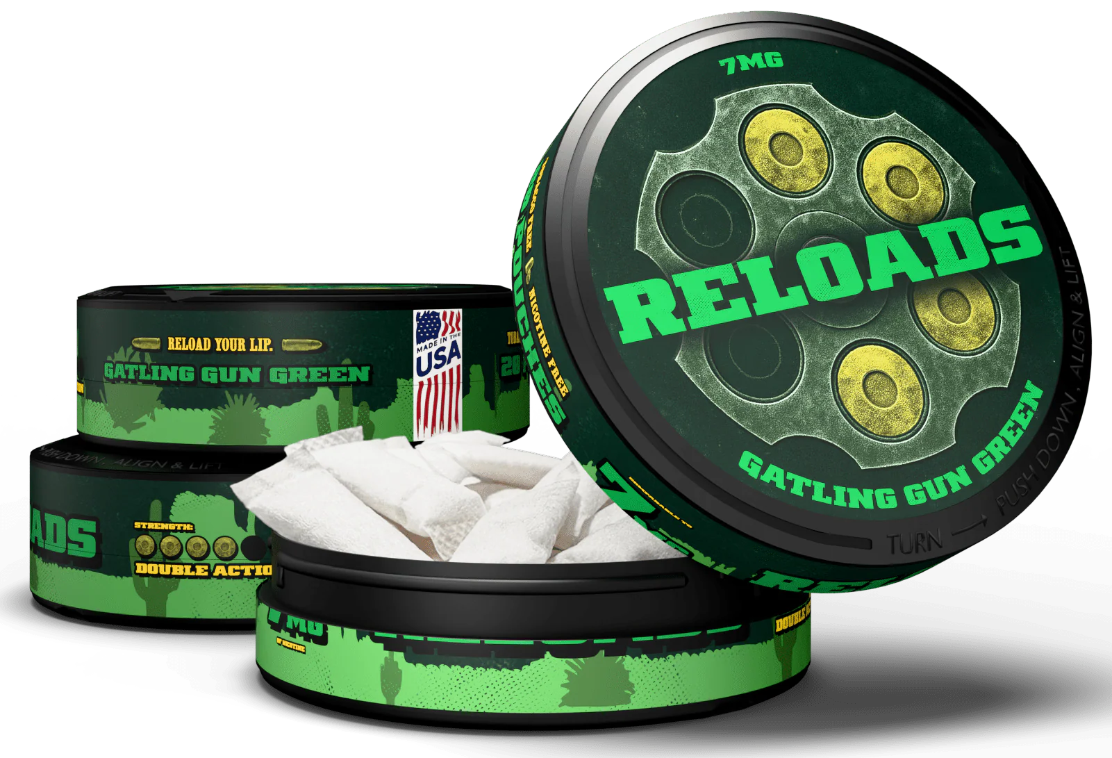Reloads Gatling Gun Wintergreen Pouches - Image 10