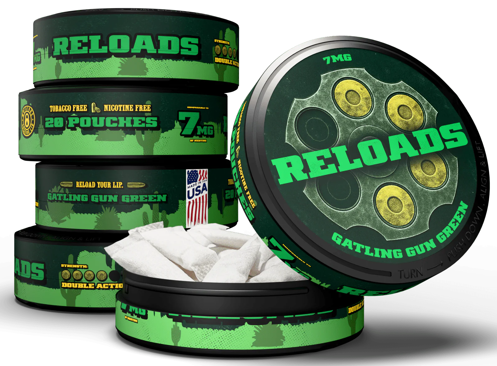 Reloads Gatling Gun Wintergreen Pouches - Image 11
